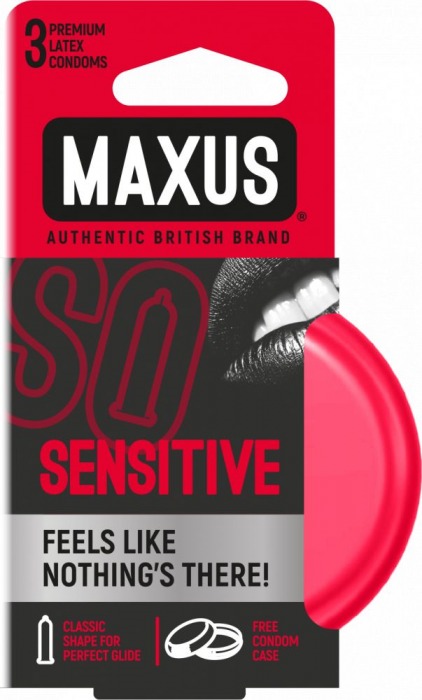 Ультратонкие презервативы в железном кейсе MAXUS Sensitive - 3 шт. - Maxus - купить с доставкой в Пензе