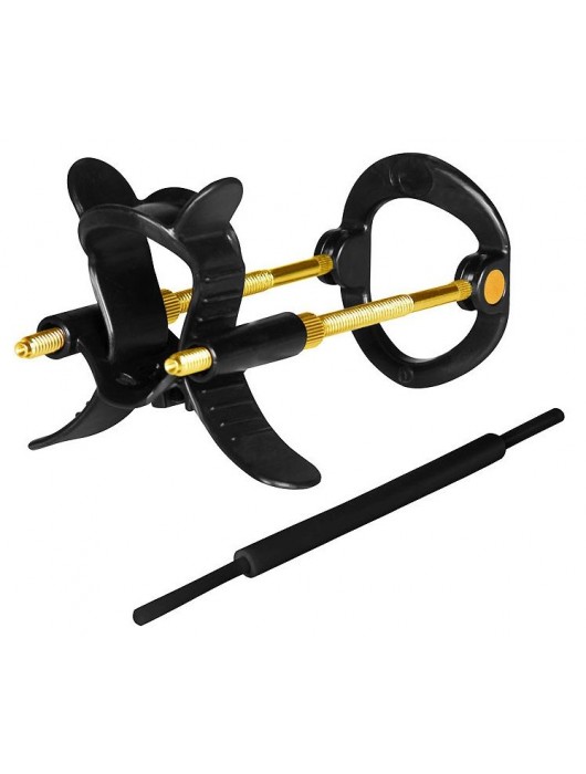 Черно-золотистый экстендер для пениса Sex Expert - Sex Expert - в Пензе купить с доставкой