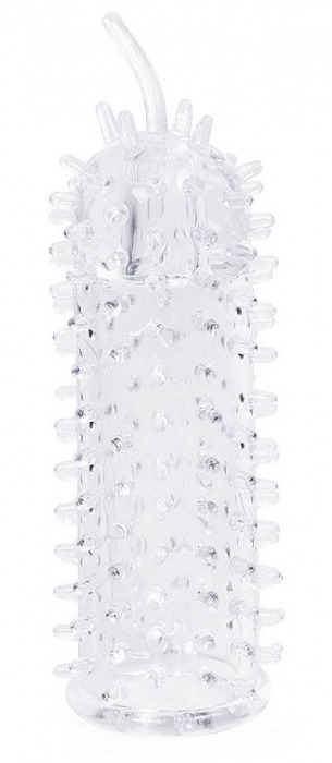 Закрытая рельефная насадка Crystal sleeve с усиками - 12 см. - Erowoman-Eroman - в Пензе купить с доставкой