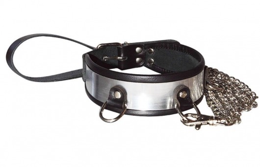 Стильный ошейник с металлическим блеском и поводком - Sitabella - купить с доставкой в Пензе