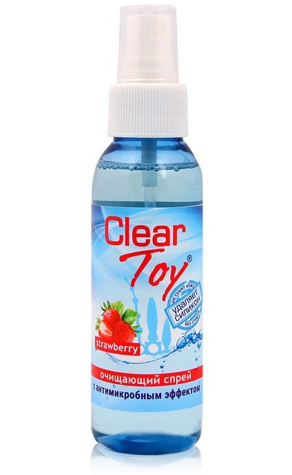Очищающий спрей для игрушек CLEAR TOY Strawberry - 100 мл. - Биоритм - купить с доставкой в Пензе