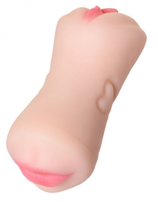 Телесный двусторонний мастурбатор Pretty Mouth - ротик и вагина - ToyFa - в Пензе купить с доставкой