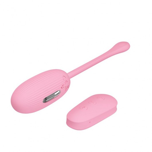 Нежно-розовое виброяйцо с функцией электростимуляции Shock Fun - Baile - купить с доставкой в Пензе