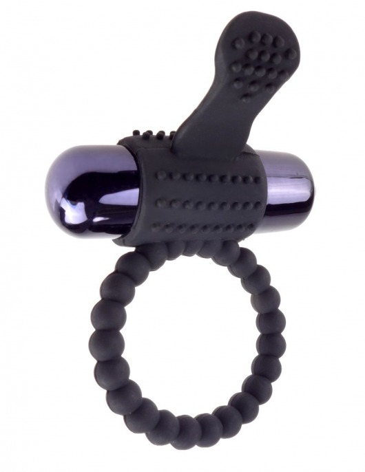 Черное эрекционное виброкольцо Vibrating Silicone Super Ring - Pipedream - в Пензе купить с доставкой