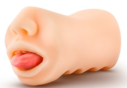 Телесный мастурбатор-ротик с язычком Oral Anne - Blush Novelties - в Пензе купить с доставкой