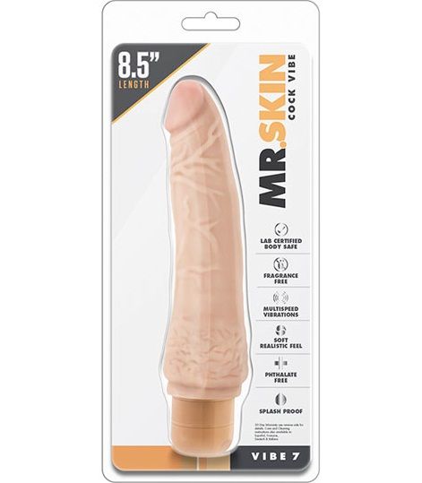 Телесный вибратор Cock Vibe 7 - 21,6 см. - Blush Novelties