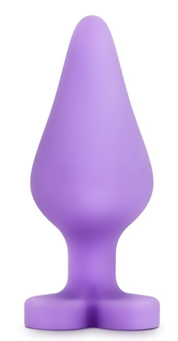 Фиолетовая анальная пробка Naughty Candy Heart Do Me Now - 8,9 см. - Blush Novelties - купить с доставкой в Пензе