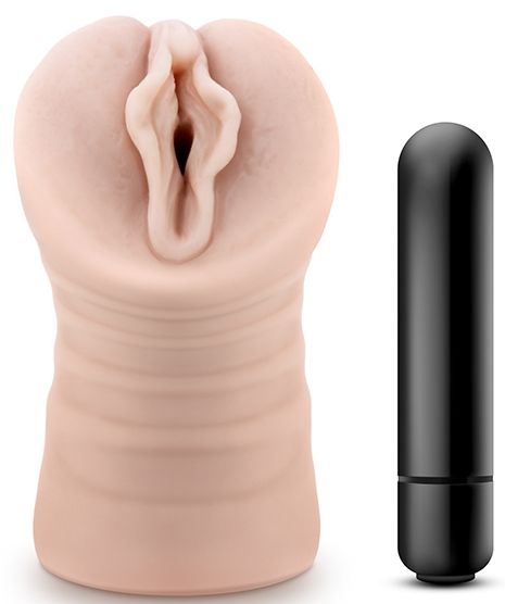Телесный мастурбатор-вагина с вибропулей Ashley - Blush Novelties - в Пензе купить с доставкой