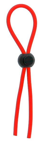 Красное эрекционное лассо с одной бусинкой-утяжкой STRETCHY THICK LASSO - Dream Toys - в Пензе купить с доставкой