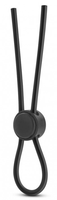 Черное силиконовое лассо на пенис SILICONE LOOP COCK RING - Blush Novelties - в Пензе купить с доставкой