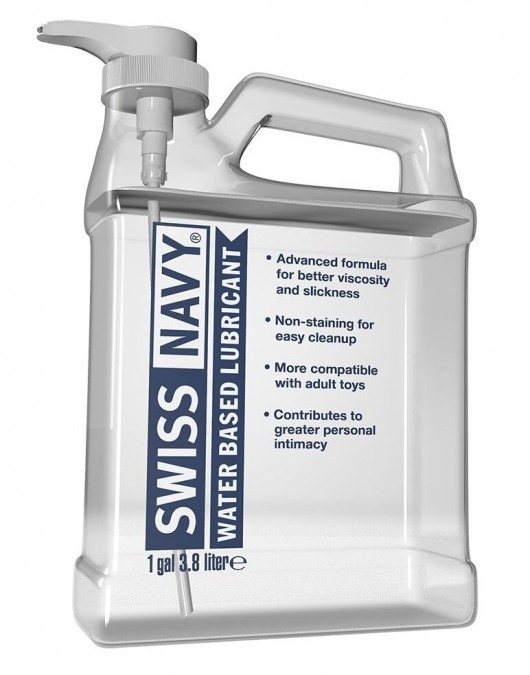Канистра лубриканта Swiss Navy Water Based Lube на водной основе - 3,8 л. - Swiss navy - купить с доставкой в Пензе