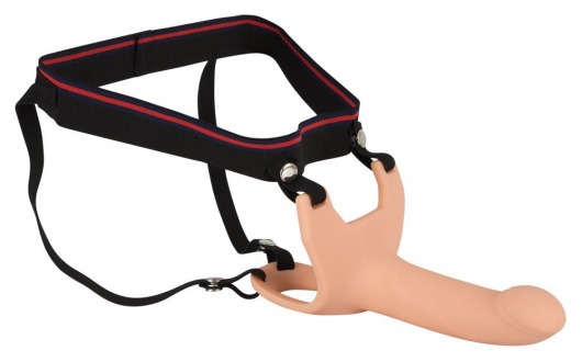 Силиконовый полый страпон на ремнях Silicone Strap-on - 16 см. - Orion - купить с доставкой в Пензе