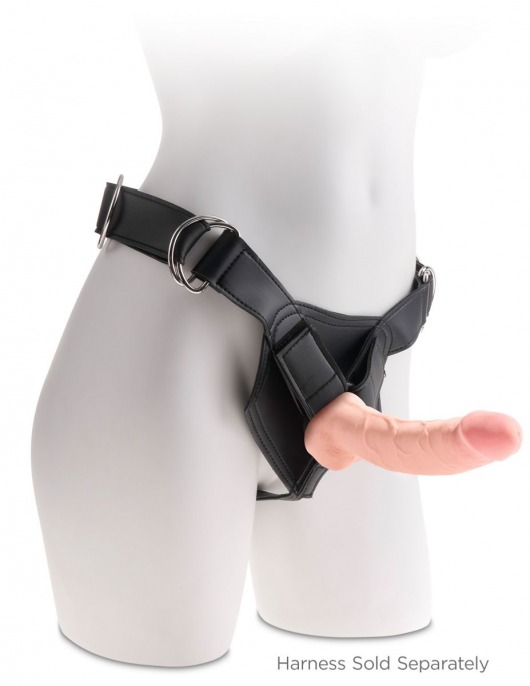 Телесный фаллоимитатор на присоске 8  Triple Density Fat Cock with Balls  - 24,1 см. - Pipedream