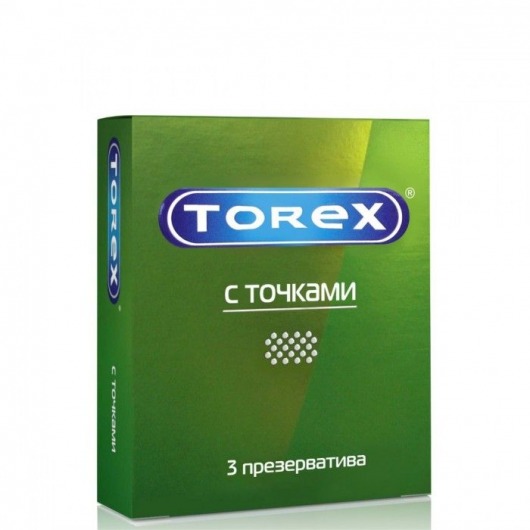 Текстурированные презервативы Torex  С точками  - 3 шт. - Torex - купить с доставкой в Пензе
