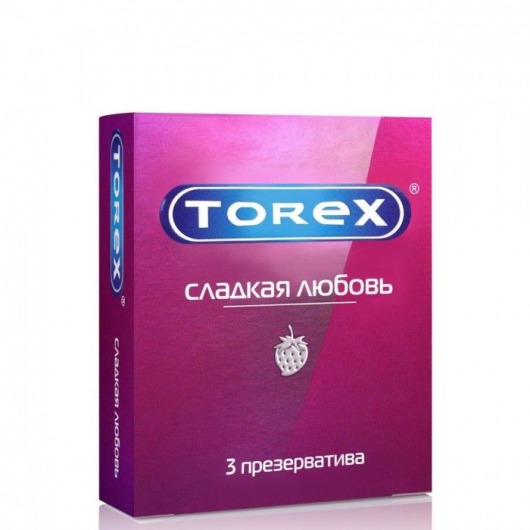 Презервативы Torex  Сладкая любовь  с ароматом клубники - 3 шт. - Torex - купить с доставкой в Пензе