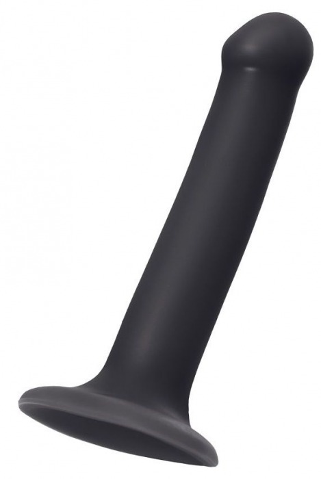 Черный фаллос на присоске Silicone Bendable Dildo M - 18 см. - Strap-on-me - купить с доставкой в Пензе