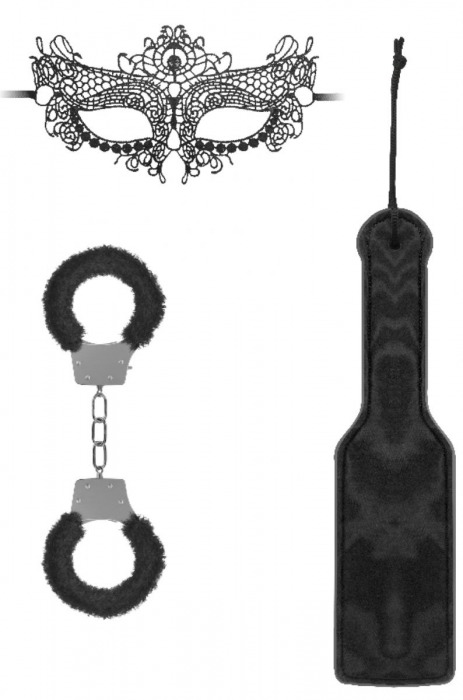 Черный игровой набор Introductory Bondage Kit №4 - Shots Media BV - купить с доставкой в Пензе