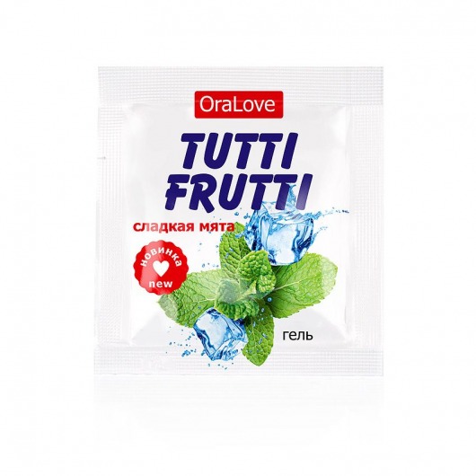 Пробник гель-смазки Tutti-frutti со вкусом мяты - 4 гр. - Биоритм - купить с доставкой в Пензе