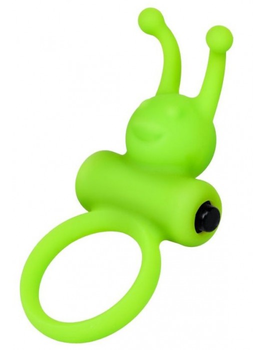 Зеленое эрекционное виброкольцо на пенис Cock Ring - A-toys - в Пензе купить с доставкой