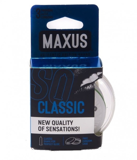 Классические презервативы в пластиковом кейсе MAXUS Classic - 3 шт. - Maxus - купить с доставкой в Пензе