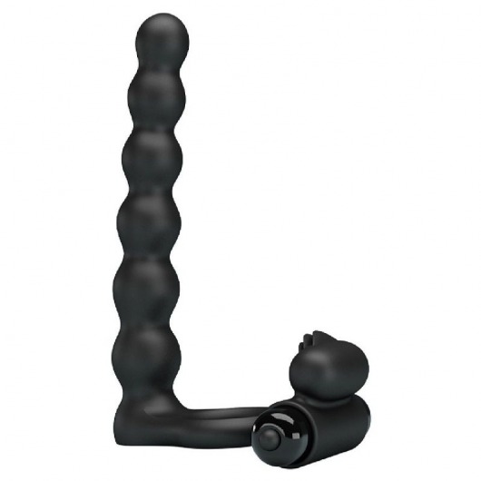 Черная насадка для двойной стимуляции Hercules Penis Sheath III - 15,3 см. - Baile - купить с доставкой в Пензе