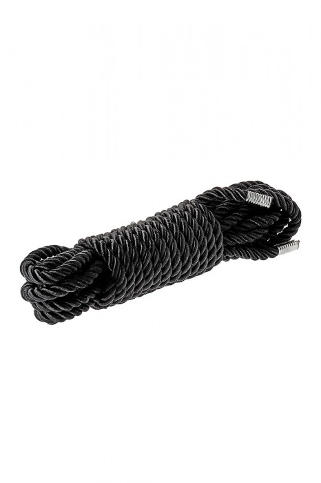 Черная веревка для шибари DELUXE BONDAGE ROPE - 5 м. - Dream Toys - купить с доставкой в Пензе