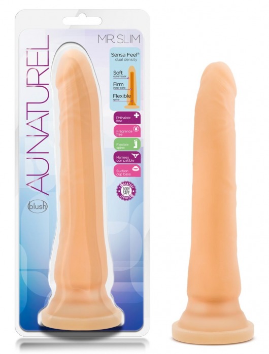Телесный фаллоимитатор Mr. Slim - 20 см. - Blush Novelties