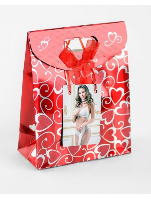 Бело-красный ошейник из натуральной кожи с нежным мехом - БДСМ Арсенал - купить с доставкой в Пензе