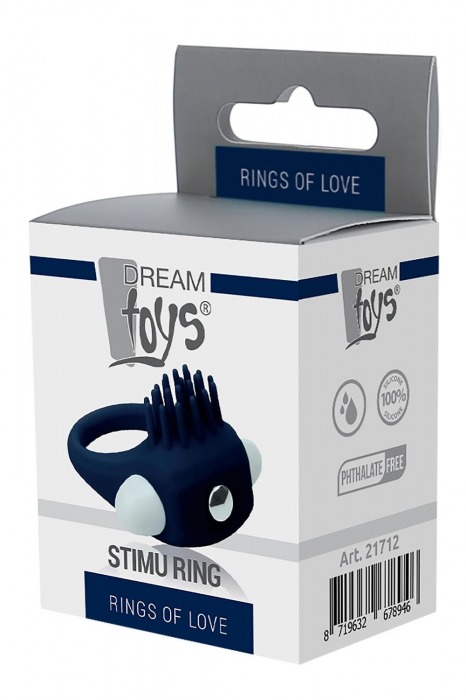 Синее эрекционное виброкольцо STIMU RING - Dream Toys - в Пензе купить с доставкой