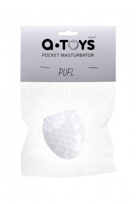 Белый рельефный мастурбатор Pufl - A-toys - в Пензе купить с доставкой