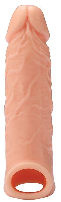 Телесная насадка EXTENDER WITH BALL STRAP 6.5 - 17 см. - Dream Toys - в Пензе купить с доставкой