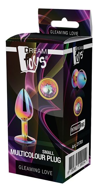 Голографическая анальная втулка с радужным кристаллом - 7,1 см. - Dream Toys - купить с доставкой в Пензе