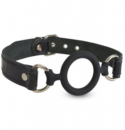 Силиконовый кляп-рамка на кожаных ремешках - Sitabella - купить с доставкой в Пензе