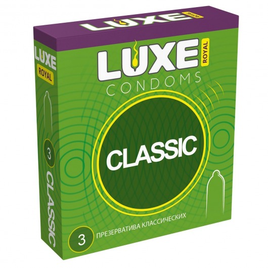 Гладкие презервативы LUXE Royal Classic - 3 шт. - Luxe - купить с доставкой в Пензе