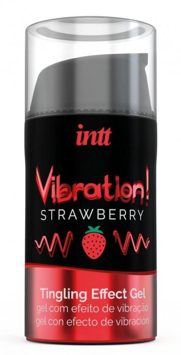 Жидкий интимный гель с эффектом вибрации Vibration! Strawberry - 15 мл. - INTT - купить с доставкой в Пензе
