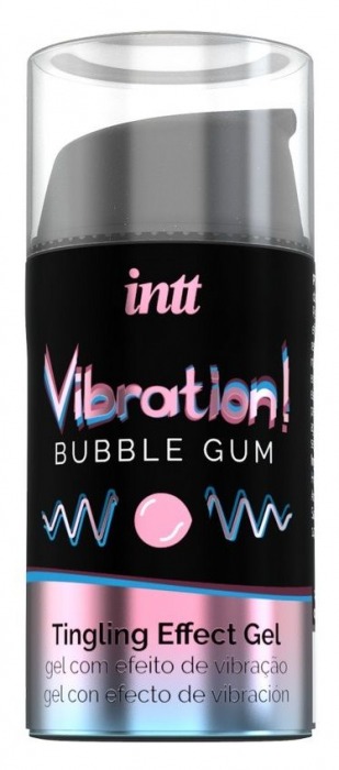 Жидкий интимный гель с эффектом вибрации Vibration! Bubble Gum - 15 мл. - INTT - купить с доставкой в Пензе