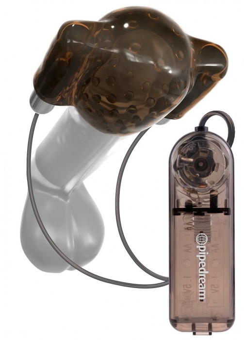 Дымчатый вибростимулятор головки пениса Dual Vibrating Head Teaser - Pipedream - в Пензе купить с доставкой