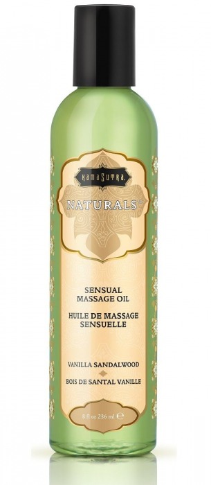 Массажное масло Naturals Vanilla Sandalwood с ароматом ванили и сандала - 236 мл. - Kama Sutra - купить с доставкой в Пензе