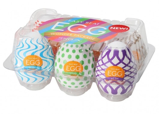 Набор из 6 мастурбаторов Tenga EGG IV с различным рельефом - Tenga - в Пензе купить с доставкой