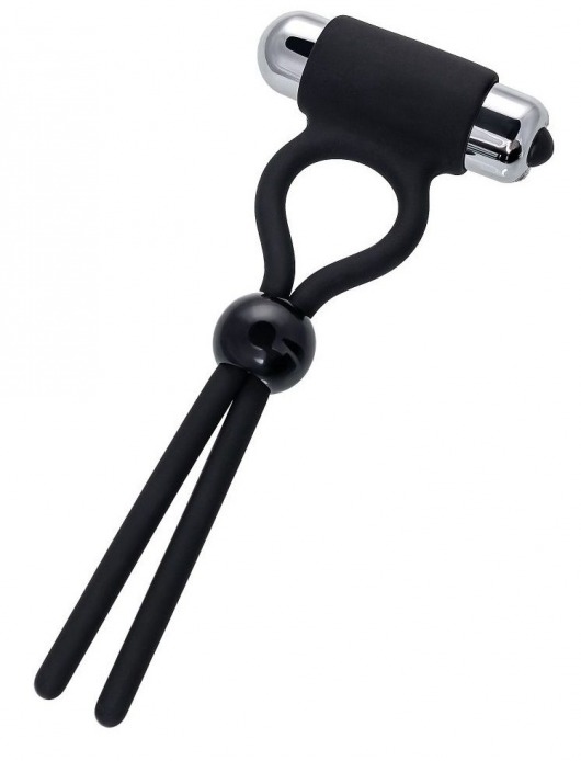 Черное эрекционное лассо Ect с виброэлементом - A-toys - в Пензе купить с доставкой