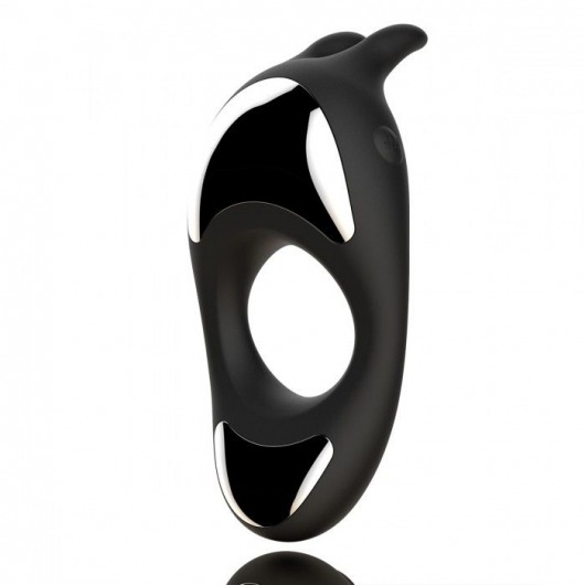 Черное эрекционное кольцо с двумя моторами Zeus Dual Vibe Cock Ring - FeelzToys - в Пензе купить с доставкой