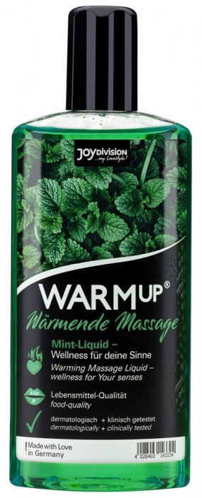 Массажное масло WARMup Mint с ароматом мяты - 150 мл. - Joy Division - купить с доставкой в Пензе
