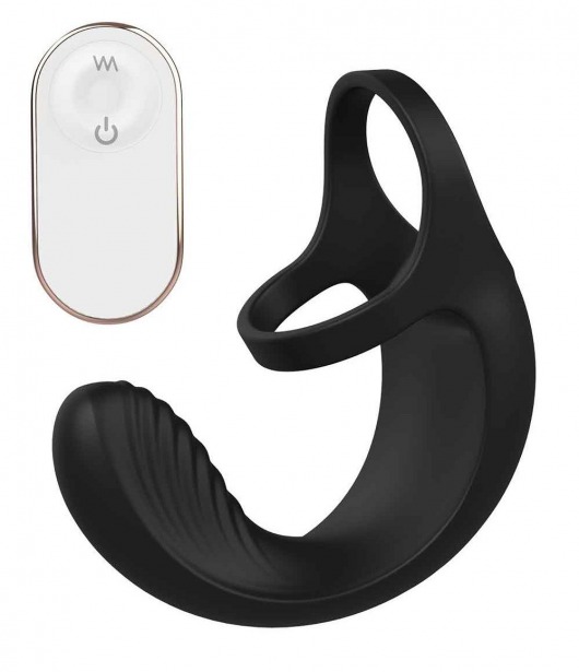 Черный анальный стимулятор с эрекционными кольцами Remote Couple Teaser - Dream Toys - в Пензе купить с доставкой