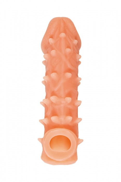 Телесная закрытая насадка с пупырышками Cock Sleeve Size M - 15,6 см. - KOKOS - в Пензе купить с доставкой
