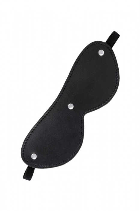 Черная кожаная маска Anonymo с мягким подкладом - ToyFa - купить с доставкой в Пензе