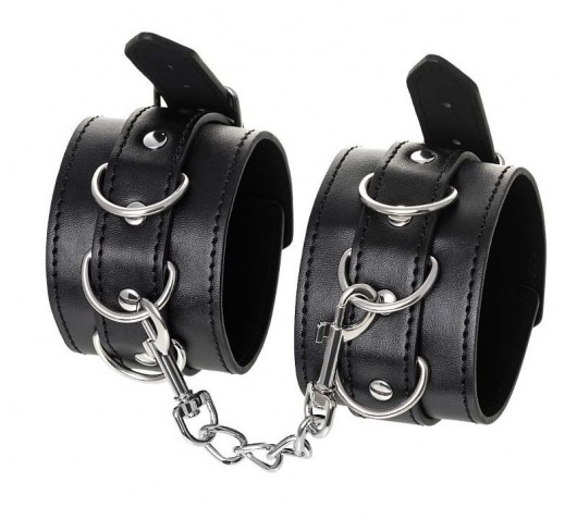 Черные оковы Anonymo из искусственной кожи - ToyFa - купить с доставкой в Пензе