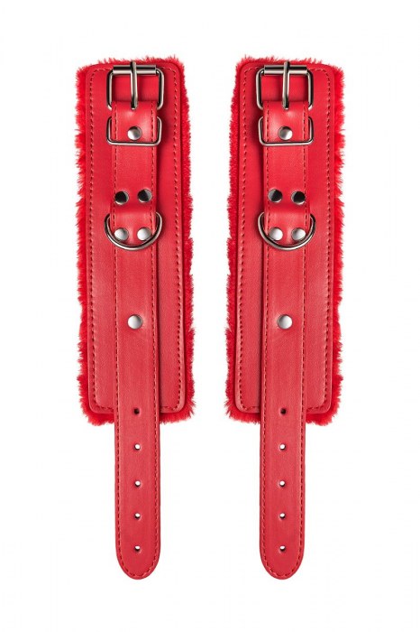 Красные наручники Anonymo из искусственной кожи - ToyFa - купить с доставкой в Пензе