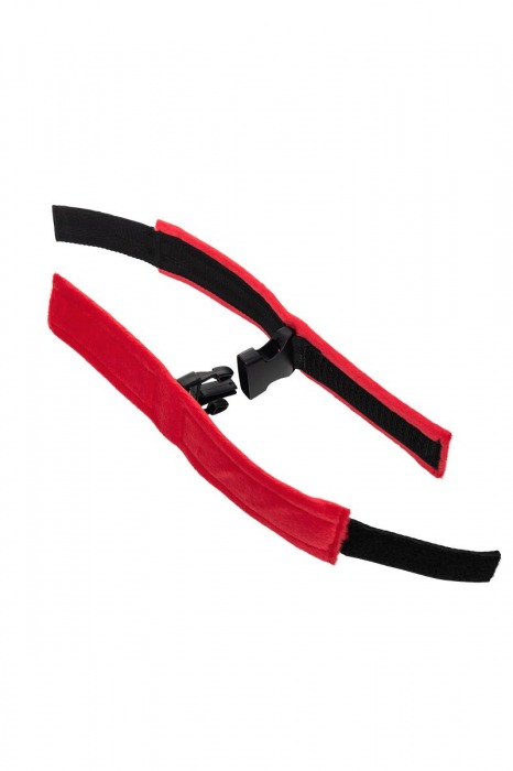 Красно-черные велюровые оковы Anonymo - ToyFa - купить с доставкой в Пензе