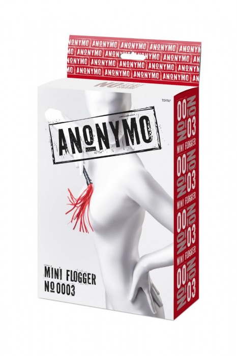 Красно-черный флоггер Anonymo - 28 см. - ToyFa - купить с доставкой в Пензе