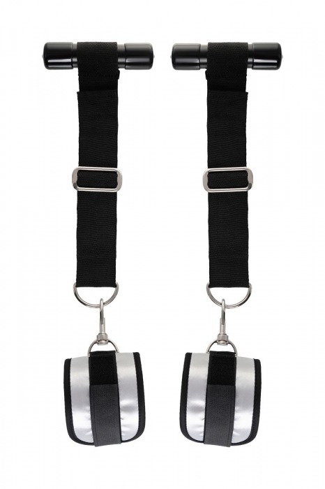 Черно-серебристые фиксаторы для рук на дверь Anonymo - ToyFa - купить с доставкой в Пензе